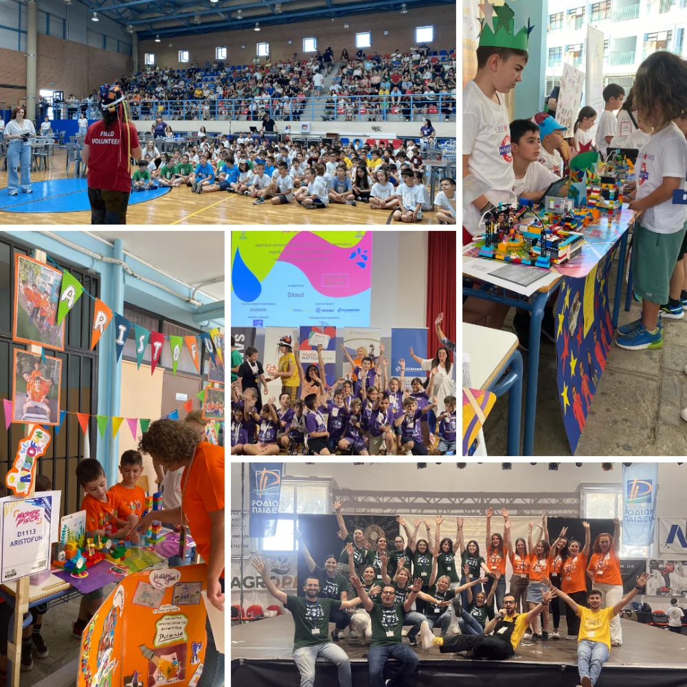 Στο φεστιβάλ ρομποτικής first lego league παιδιά διασκεδάζουν και δείχνουν τις ιδέες τους